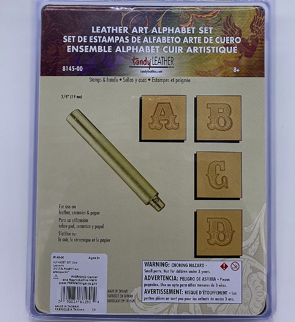 ALFABETO TANDY LEATHER METAL P COURO 1" ( 2,54cm ) 8132-00
