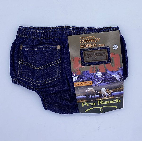 CUECA FRALDA PARA BEBE JEANS PRO RANCH