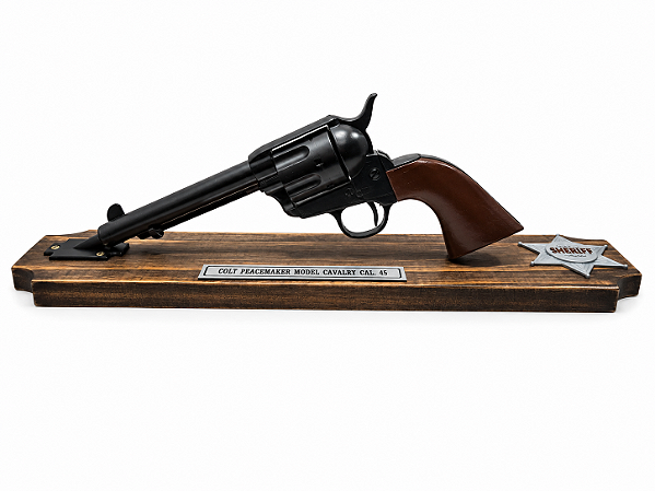 Replica De Resina Colt Peacemaker 4" Model. Cavallary .45 Suporte