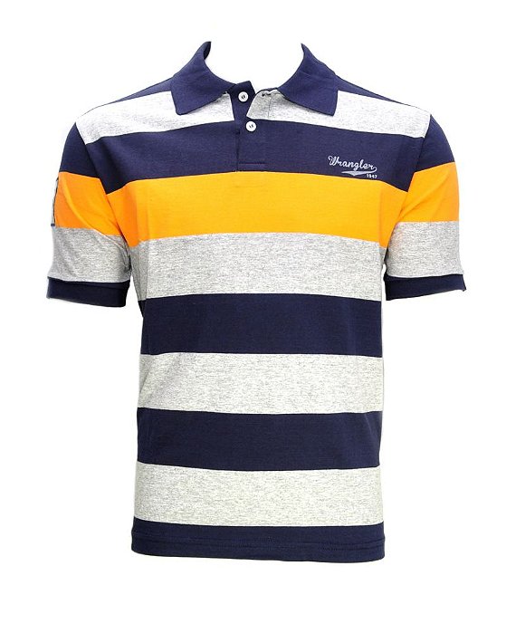 camiseta polo striped 58536vi - wrangler