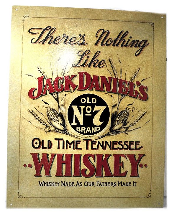 placa decoração jack daniel´s old n7