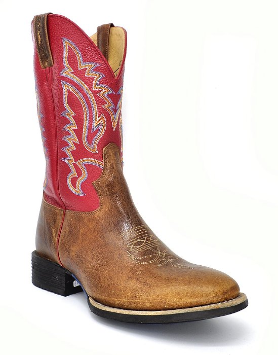 bota br texas caramelo napa vermelho 4121gp-tcnv jácomo