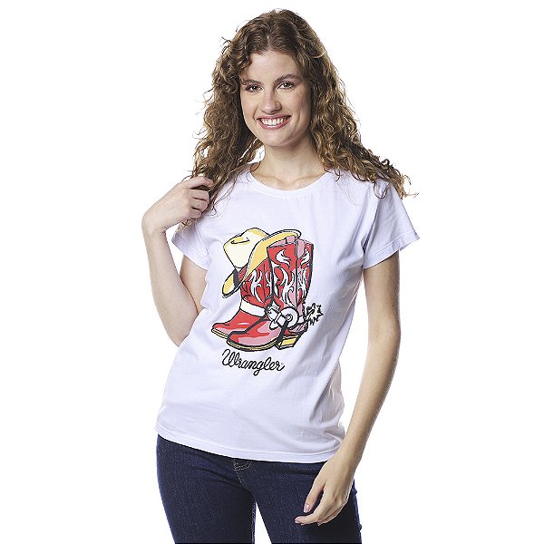 CAMISETA WRANGLER CINZA WF5634 BRANCA