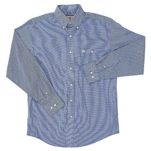 camisa wrangler balaiada azul - 41mg2078m
