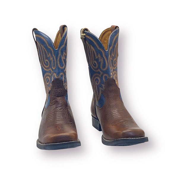 BOTA GOYAZES COURO BISON TAN DENIM 244801 CB