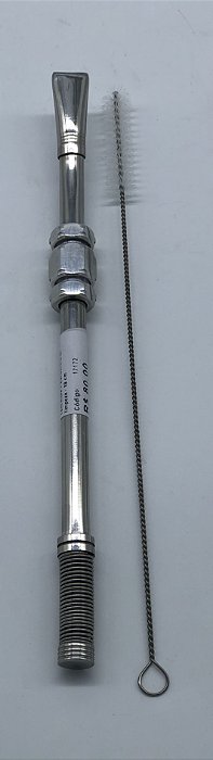 Bomba Tereré de Inox com mola + Escovinha de limpeza - 19 cm