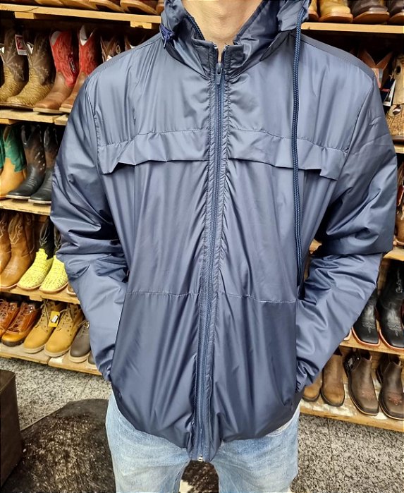 JAQUETA PUFFER RIGHSSON ASIA LISO AZUL MARINHO 5649