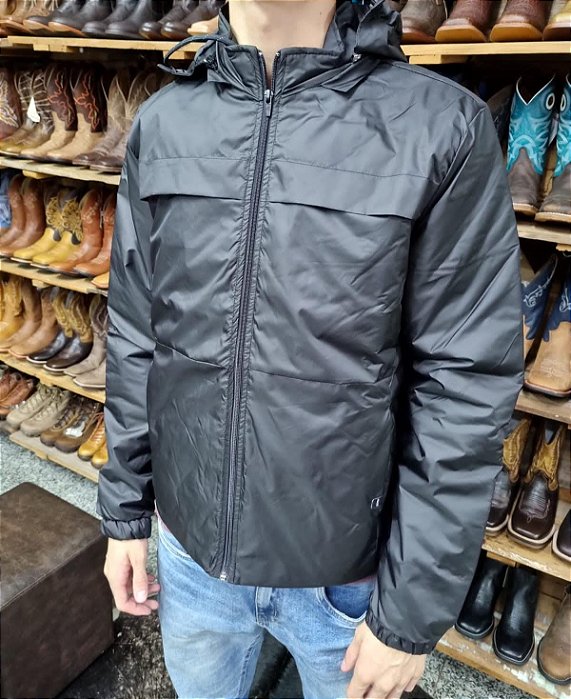 JAQUETA PUFFER RIGHSSON ASIA LISO PRETO 5649