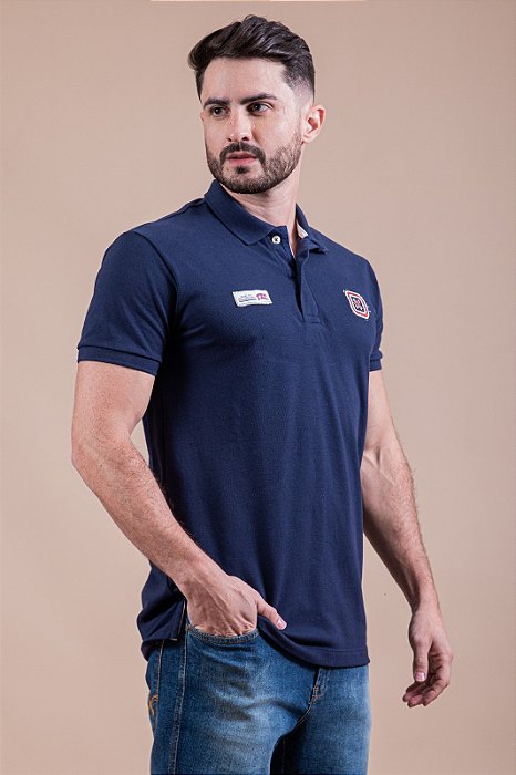 POLO TXC CLASSIC ML BORDADO MARINHO 6718