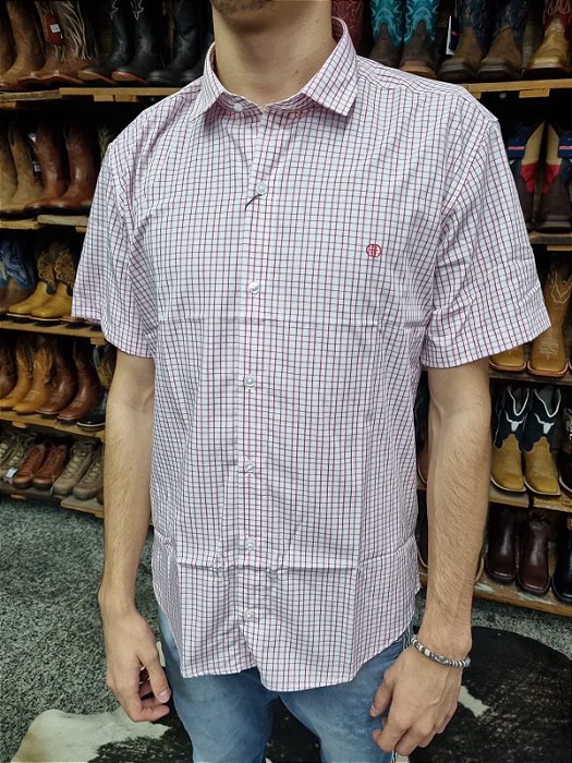 CAMISA DI HOFFMAN M/L 23415 VERMELHA