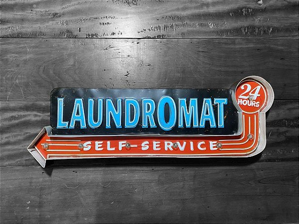 PLACA DE METAL LOUNDROMAT