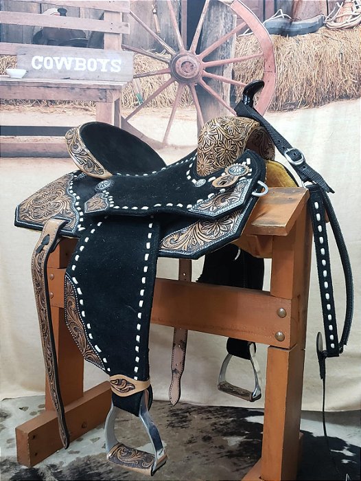 SELA ZONA COUNTRY TAMBOR NEOPRENE PRETA FITILHADA