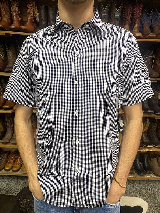 CAMISA DI HOFFMAN M/C 23409 AZUL MARINHO