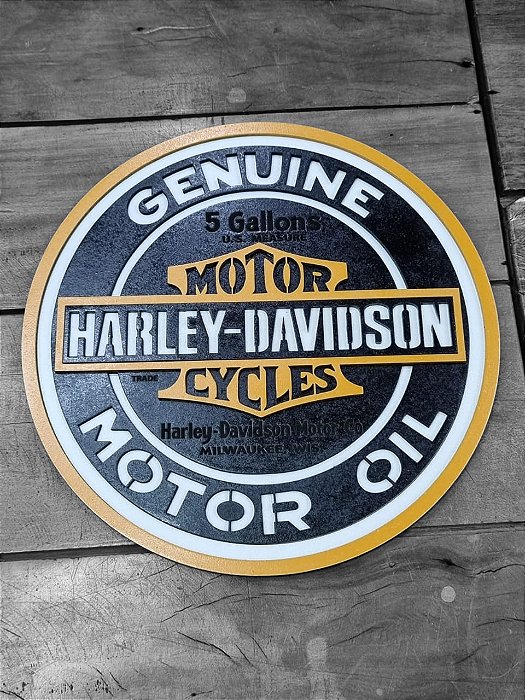 PLACA REDONDA HARLEY DAVISDSON
