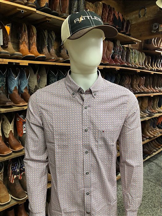 camisa riverton ml estampa branca cores cod 020 cor169