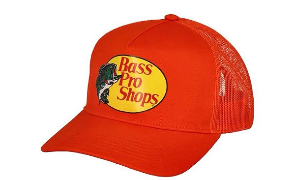 BONE BASS PRO SHOPS LARANJA  FLUORESCENTE ESTAMPADO