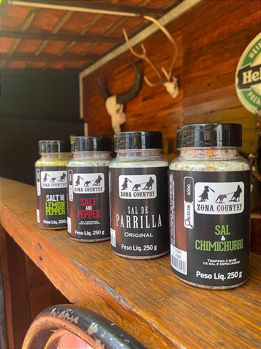 KIT PERSONALIZADO DE TEMPEROS ESPECIAIS PARA CHURRASCO ZONA COUNTRY