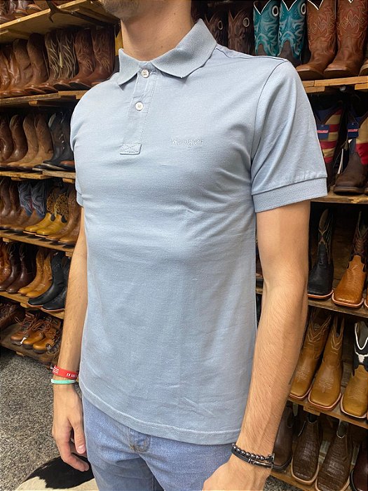 CAMISETA POLO WRANGLER CINZA WM9010CZ