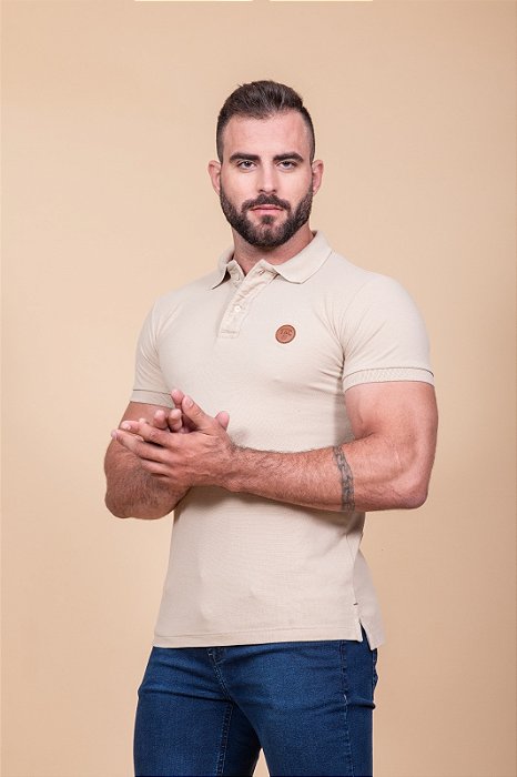 CAMISETA POLO TXC CUSTOM BEGE 6808