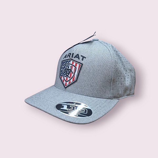 BONE ARIAT CINZA BANDEIRA