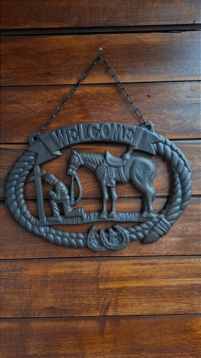 PLACA WELCOME METAL RIVERS EDGE 94868