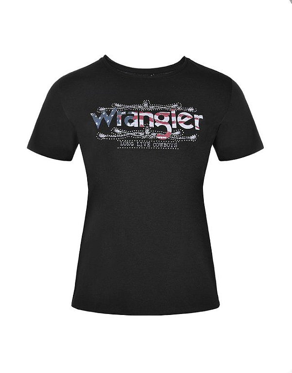 Camiseta Fashion Feminina Preta WF5854PR - Wrangler
