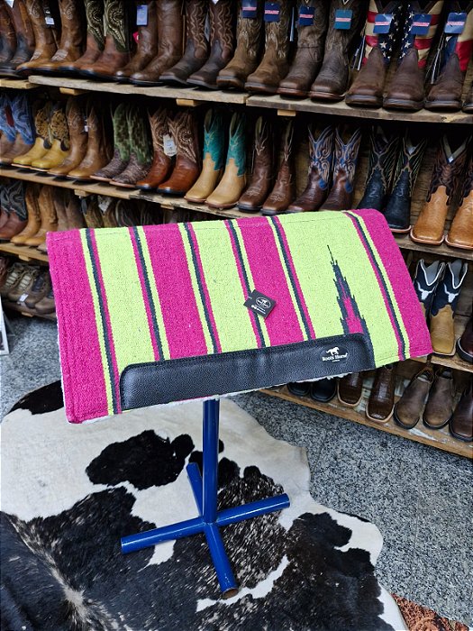 MANTA PARA SELA BOOTS HORSE NAVAJO COMBAT VERDE/ROSA 30X32