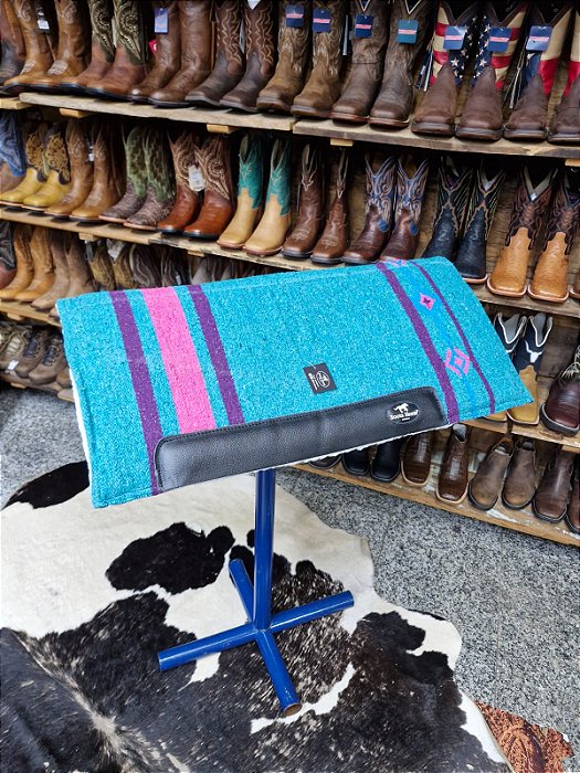 MANTA PARA SELA BOOTS HORSE NAVAJO COMBAT VERDE AGUA 30X32