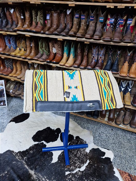 MANTA PARA SELA BOOTS HORSE NAVAJO COMBAT AREIA 30X32