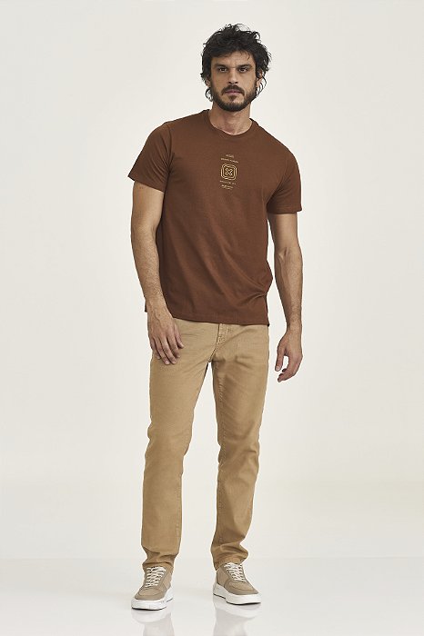 CAMISETA TXC MEIA MALHA REGULAR MARROM 192380