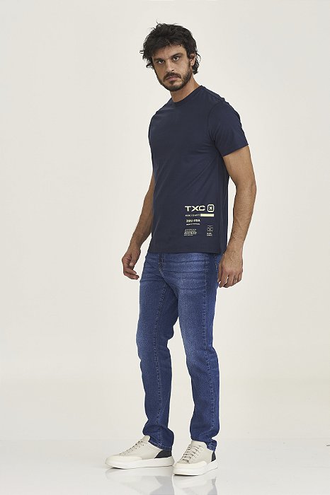 CAMISETA TXC CUSTOM MEIA MALHA PENTEADA MARINHO 192325