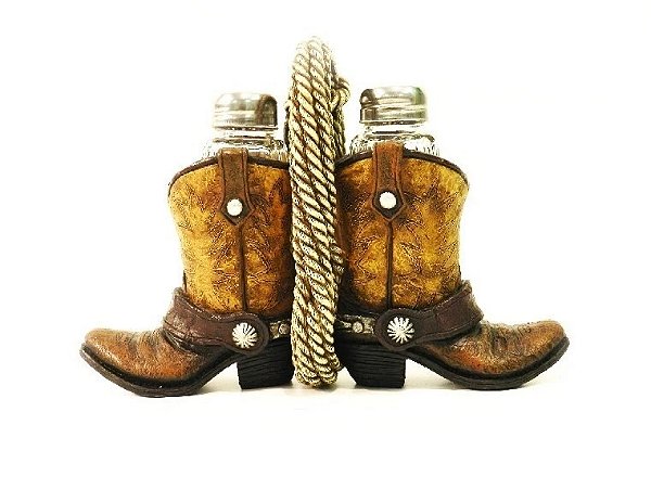 PORTA TEMPERO DECORATIVO RIVERS EDGE COWBOYS BOOTS IMPORTADO 541