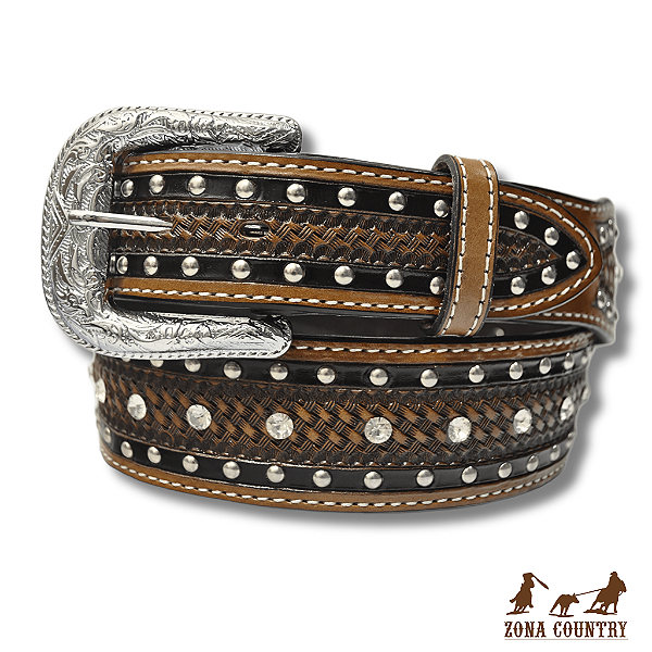 CINTO ADONIRO CARAMELO STRASS 2415