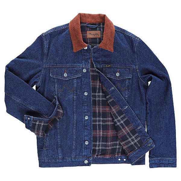 JAQUETA WRANGLER JEANS C/GOLA VELUDO E FORRO FLAN WM9766