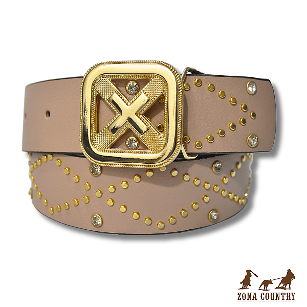CINTO TXC CUSTOM COURO BEGE/NUDE 10080
