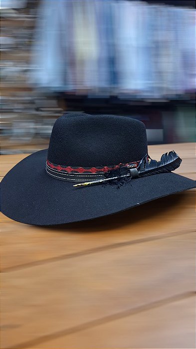 CHAPEU PRALANA 5X COLORADO ABA 10.0 PRETO 19030