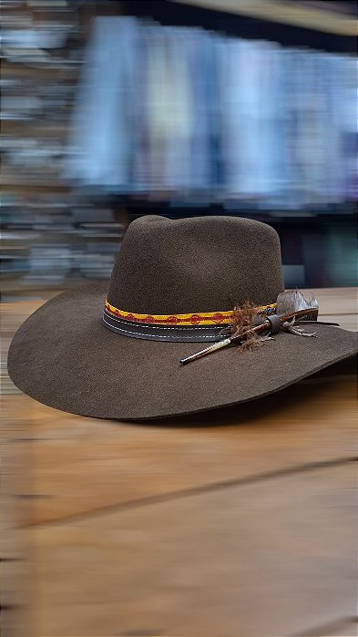 CHAPEU PRALANA 5X COLORADO ABA 10.0 MARROM ESCURO 19031