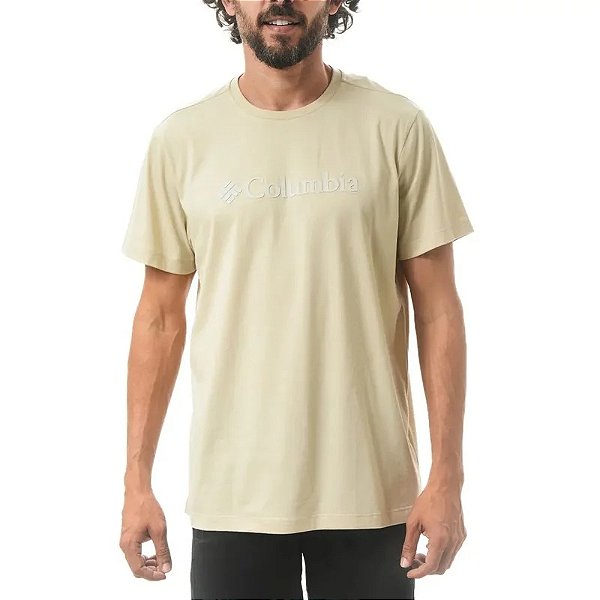 CAMISETA COLUMBIA BASIC LOGO II BRANDED SHADOW SAFARI