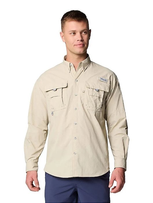 CAMISA COLUMBIA PFG BAHAMA ELITE LS FOSSIL