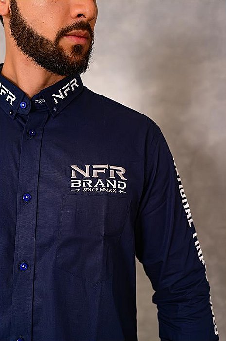 CAMISA NFR MARINHO BORDADA ML1269