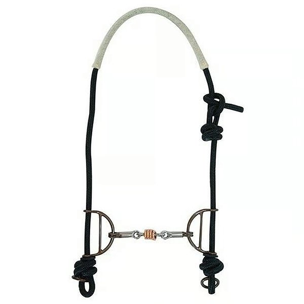 FREIO PARTRADE METAL LAB ANTQ SLINDING GAG BIT W/RAWHIDE