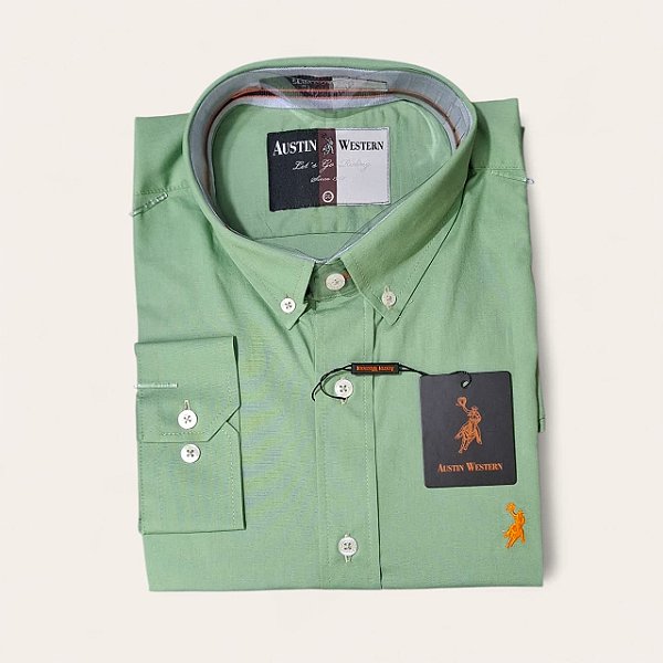 CAMISA AUSTIN M/L LISA VERDE SLIM COMFORT PREMIUM