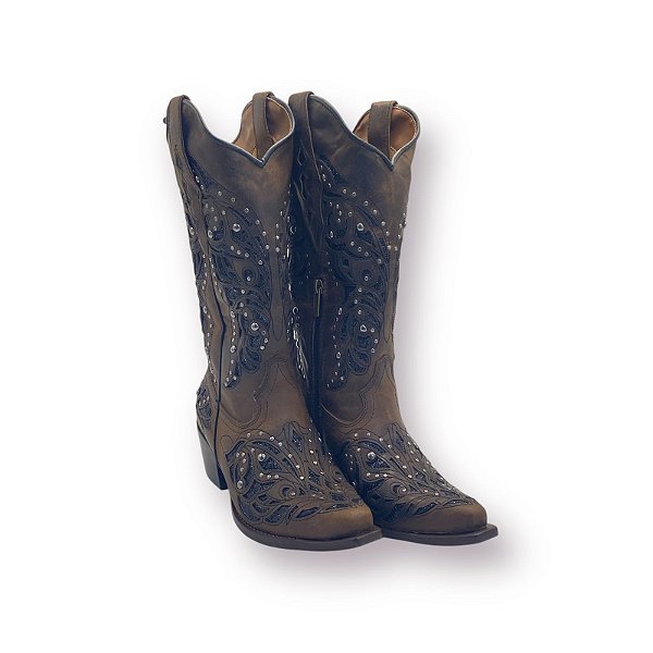 BOTA VIMAR BICO FINO FOSSIL CASTANHO 10261