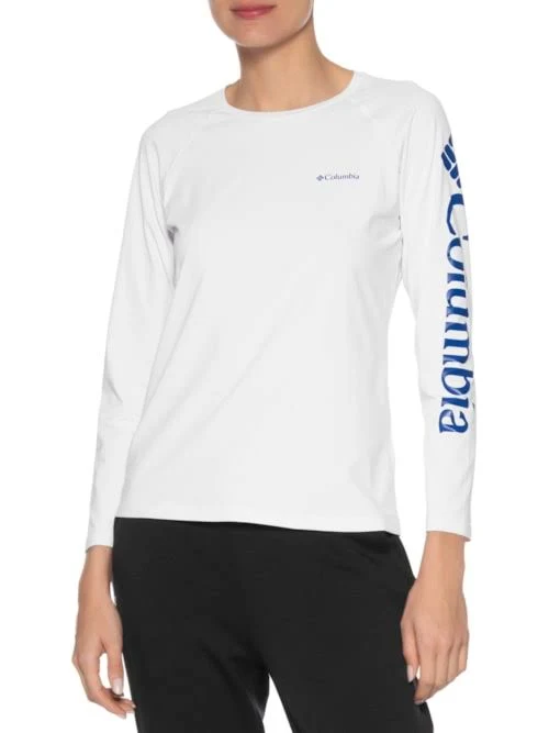 CAMISETA COLUMBIA FEMININA AURORA M/L WHITE 320431