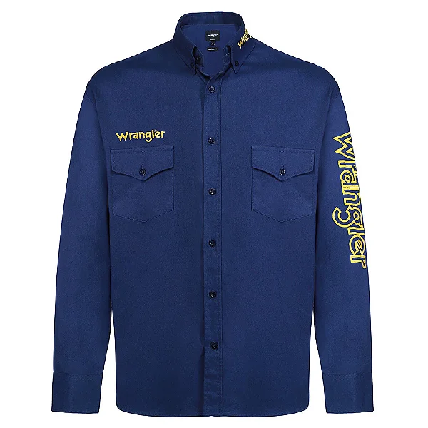 CAMISA WRANGLER ML AZUL MARINHO WW251MA