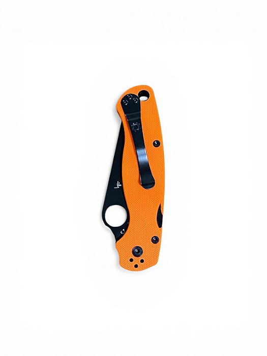 CANIVETE SPYDERCO CPM S30V LÂMINA PRETA CABO LARANJA