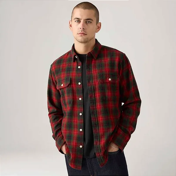CAMISA LEVI'S JACKSON WORKER VERMELHA 195730284