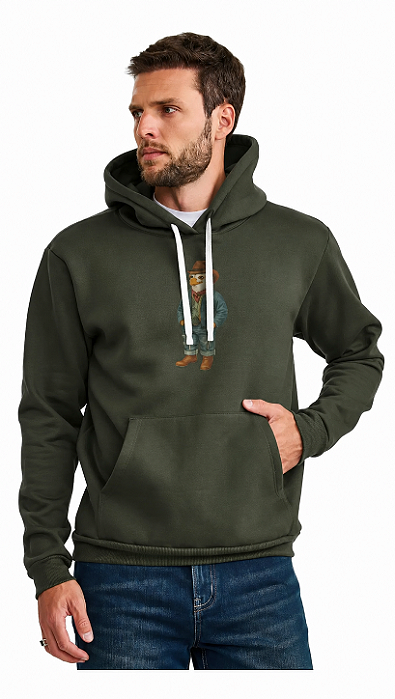 MOLETOM TXC CAPUZ VERDE MILITAR 3507