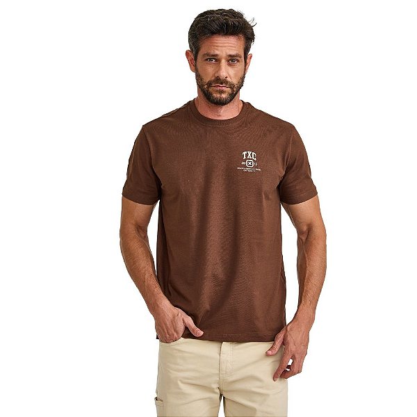 CAMISETA TXC REGULAR ESTAMPADA MARROM ESCURO 192886