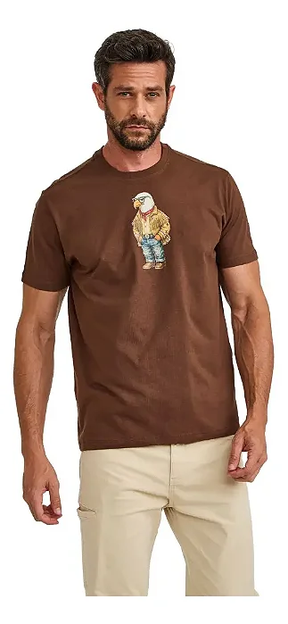 CAMISETA TXC MASC REGULAR ESTAMPADA MARROM ESCURO 192991